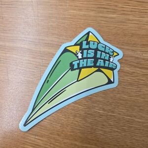 Dutch Bros Green and Yellow 'Luck Is In The Air' Sticker